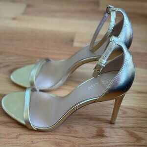 RACHEL ZOE HIGH HEELS GOLD SIZE 10